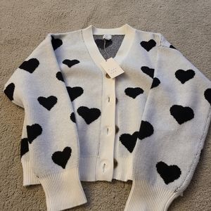 NWT Heart Sweater